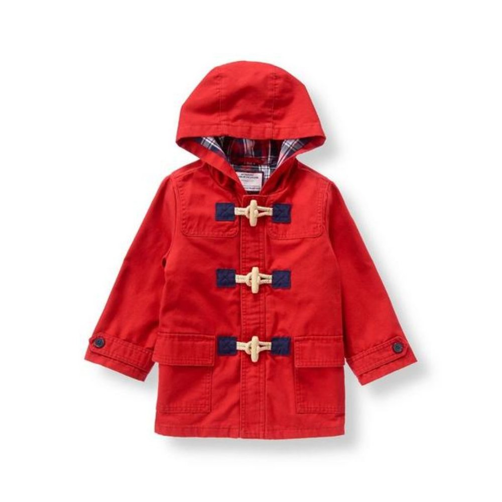 JANIE & JACK Red Cotton Canvas Coat Size 3 to 4
